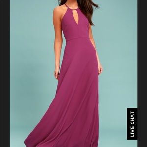 Lulus maxi dress, Magenta